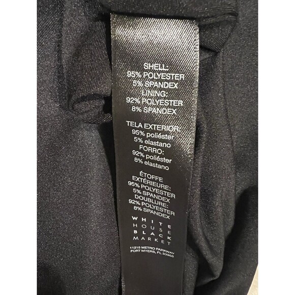 White House Black Market WHBM Women’s Black beaded Long Sleeve Lined Dress XS - Picture 8 of 9